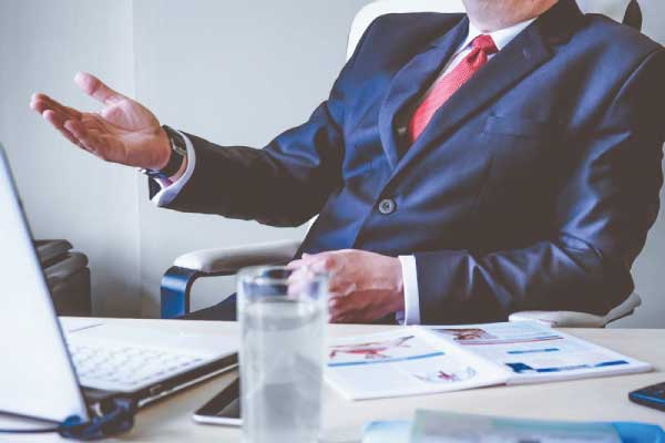 businessman at desk